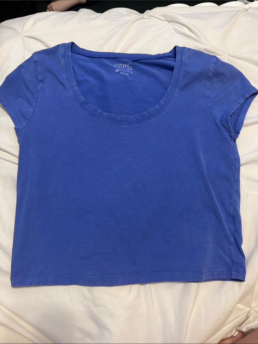 Women's Scoop Neck Short Sleeve Top - Royal Blue